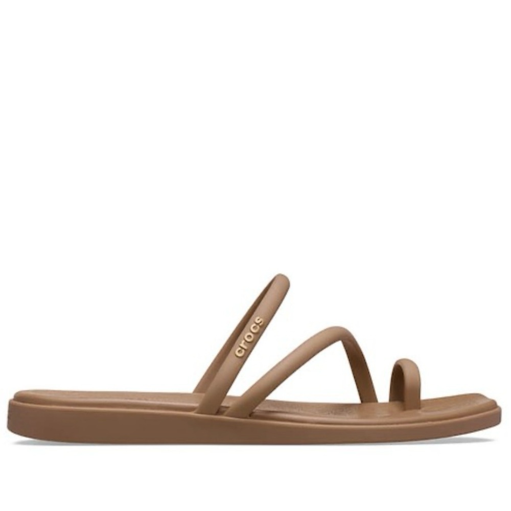 Miami Toe Loop Croc Sandals - Milk Chocolate